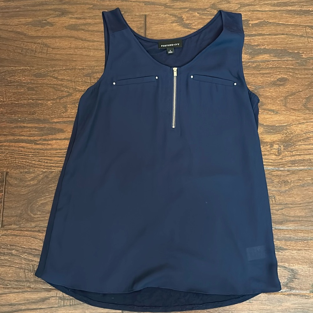 Fortune +Ivy navy sleeveless. Small. No flaws EUC stitch fix purchase